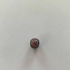 Pandora Pink & Clear CZ Shimmering Hearts Charm